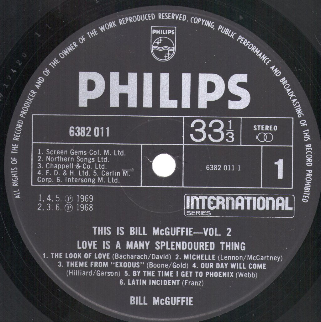 Bill McGuffie - This Is Vol 2 Love Is A Many Splendoured Thing - Lp