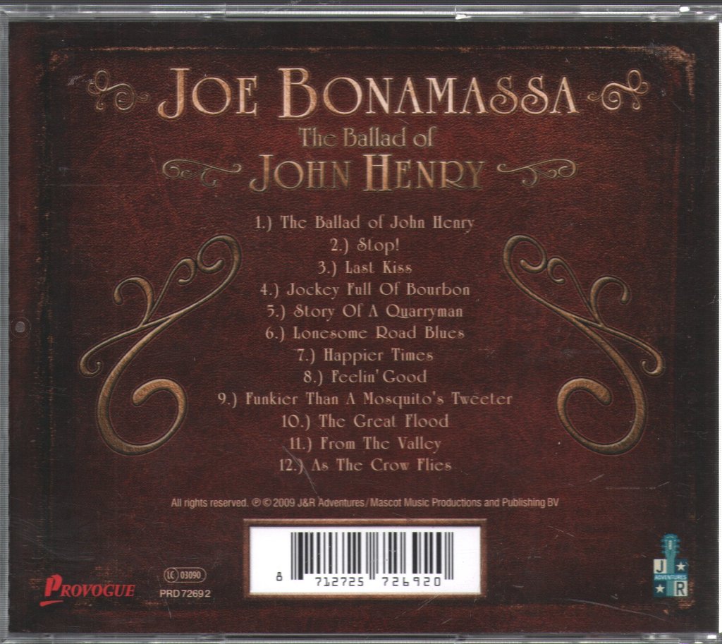 Joe Bonamassa - Ballad Of John Henry - Cd