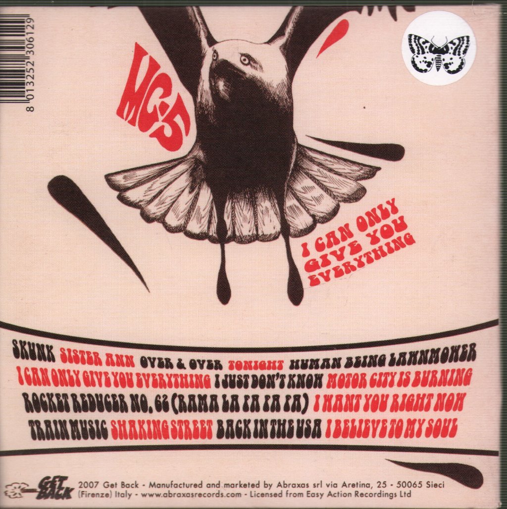 MC5 - I Can Only Give You Everything - Cd