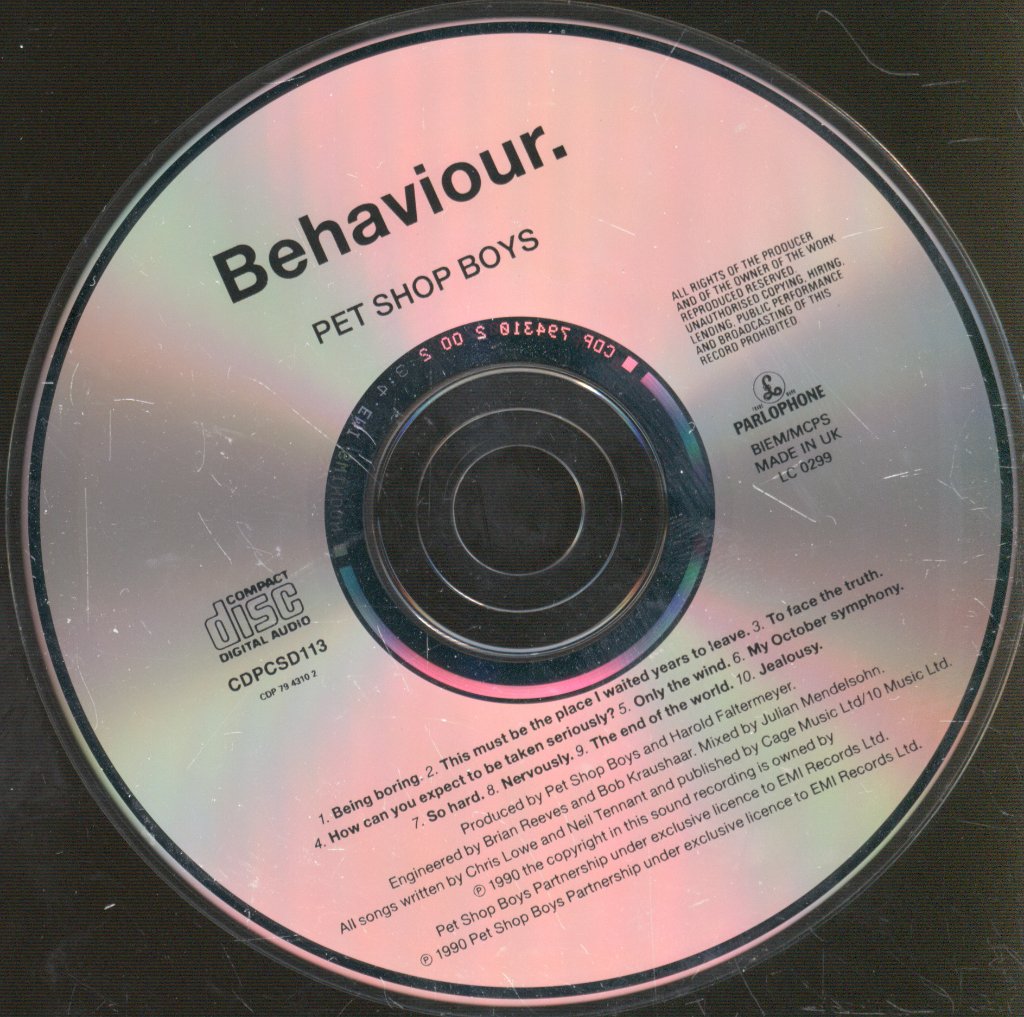 Pet Shop Boys - Behaviour - Cd