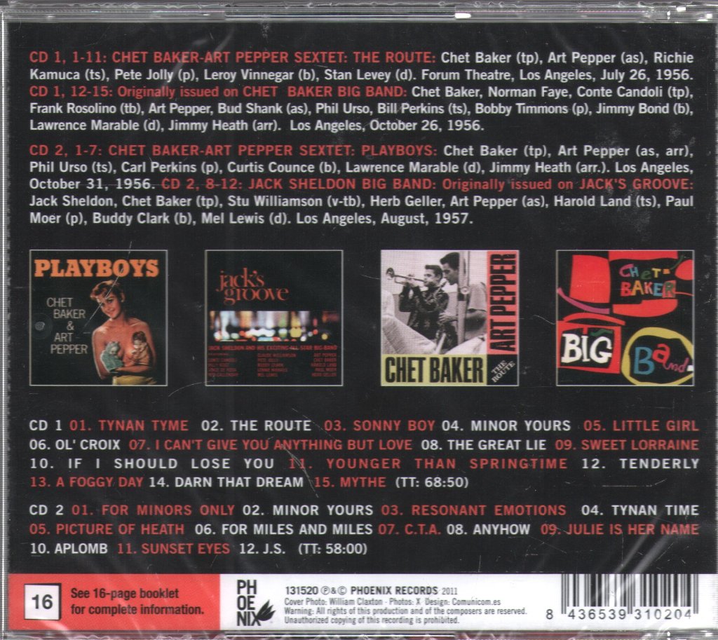 Chet Baker & Art Pepper - Complete Recordings - Double Cd