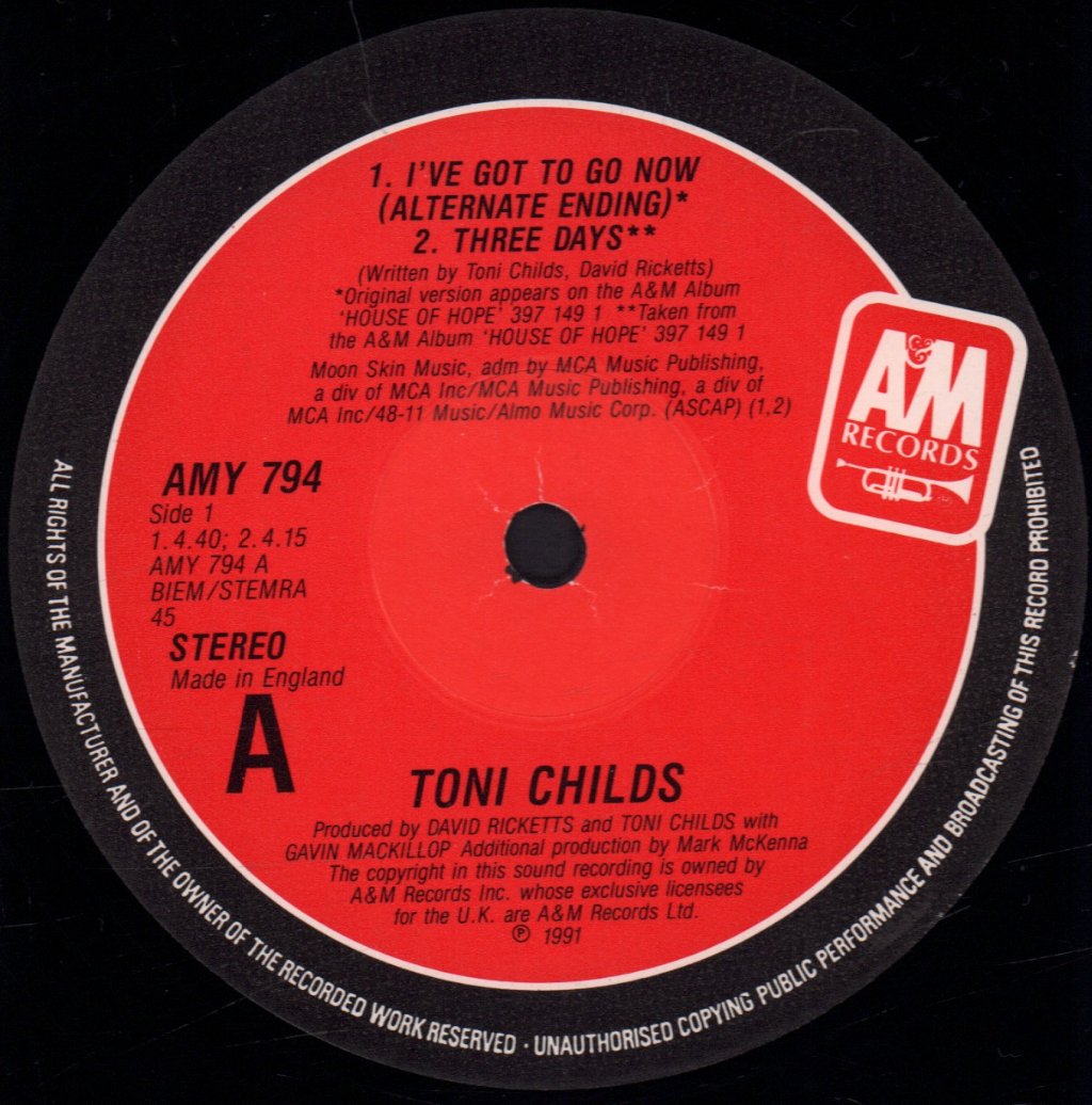 Toni Childs - I've Got To Go Now - 12 Inch