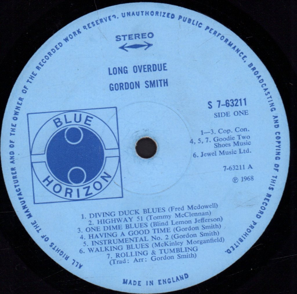 Gordon Smith - Long Overdue - Lp