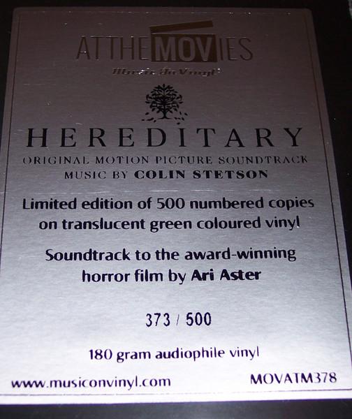 Colin Stetson - Hereditary (Original Motion Picture Soundtrack) - Double Lp