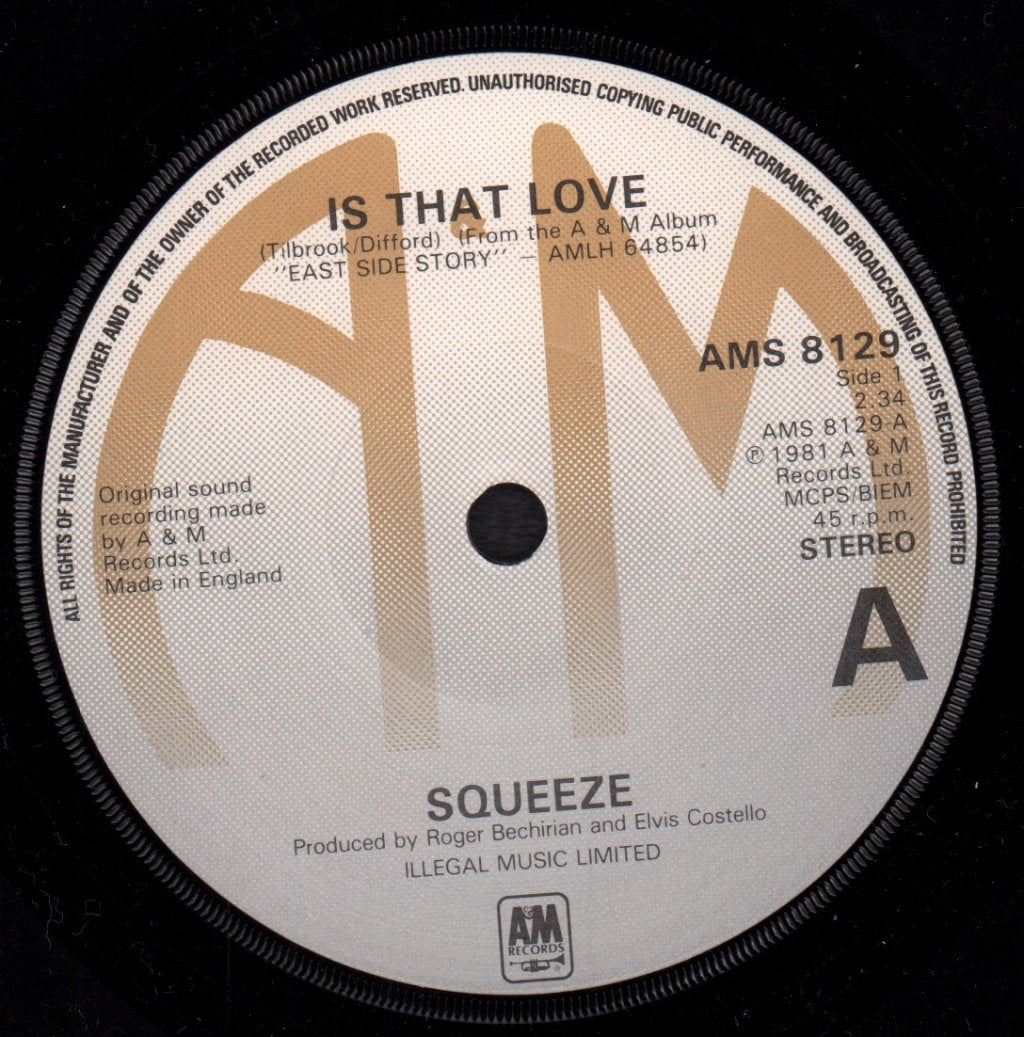 Squeeze - Is That Love - 7 Inch