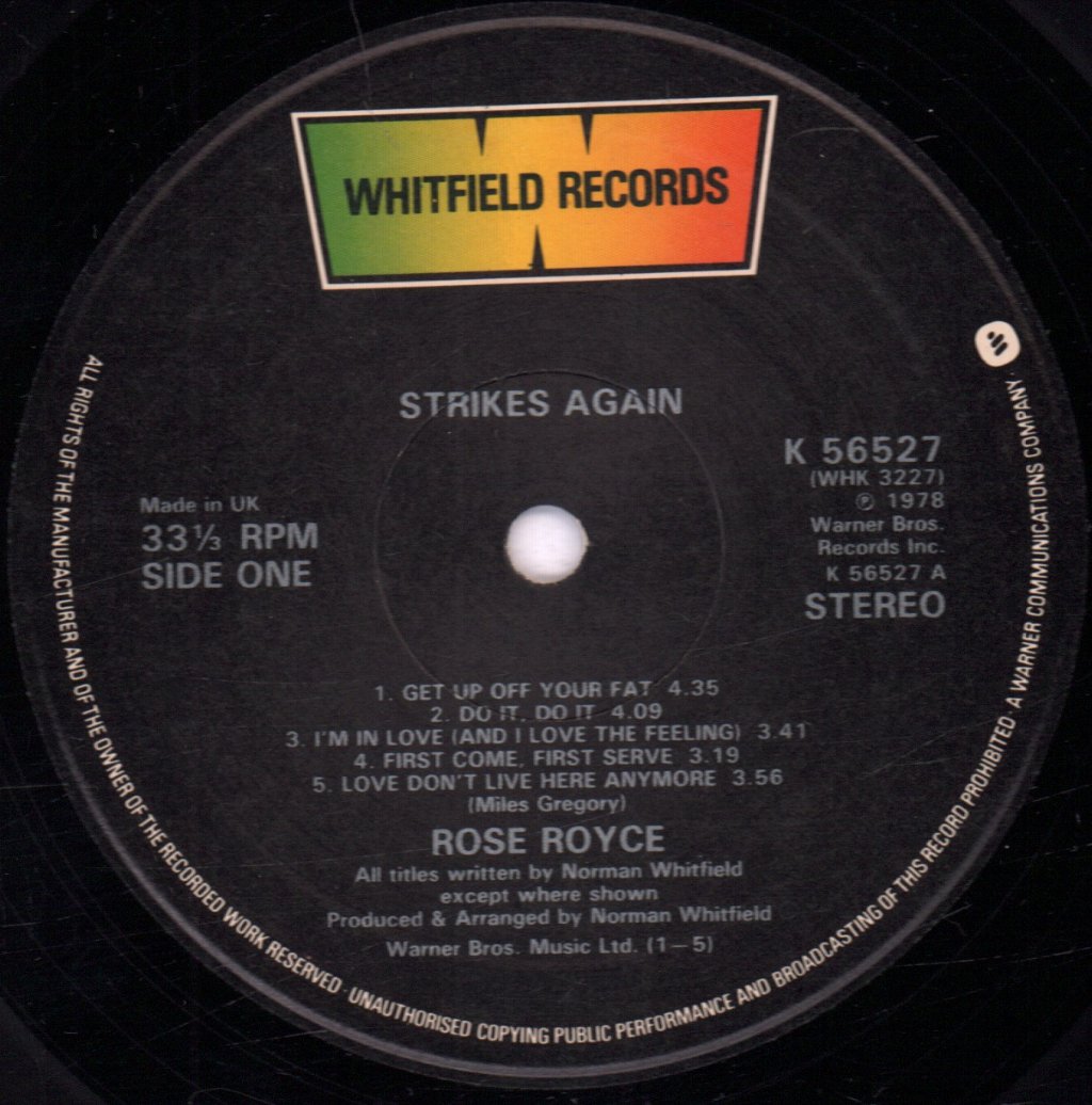 Rose Royce - Strikes Again - Lp