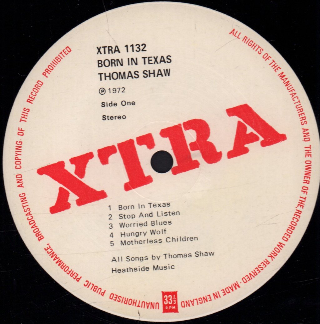 Tom Shaw - Born In Texas - Lp
