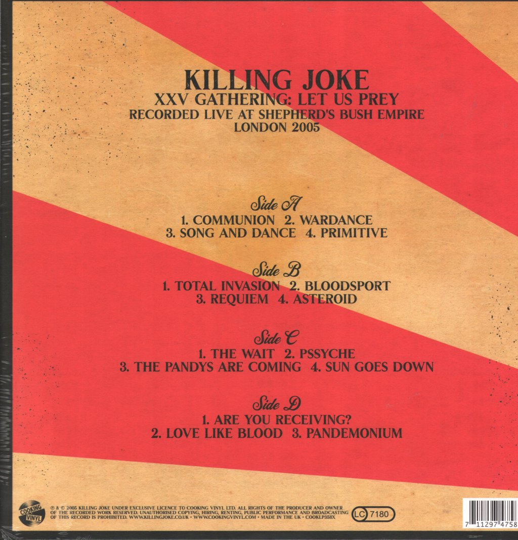 Killing Joke - XXV Gathering: Let Us Prey - Double Lp