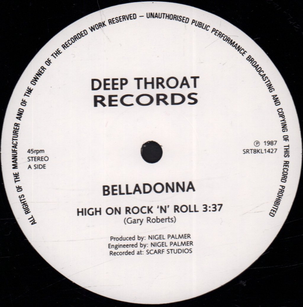 Belladonna - High On Rock N Roll - 12 Inch