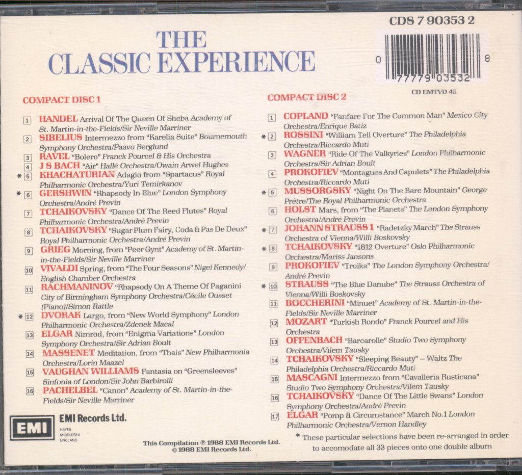 Various Artists - Classic Experience - Double Cd