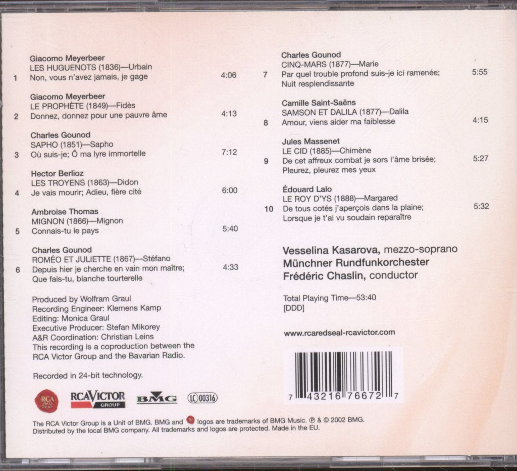 Vesselina Kasarova, Münchner Rundfunkorchester - Nuit Resplendissante - French Opera Arias - Cd