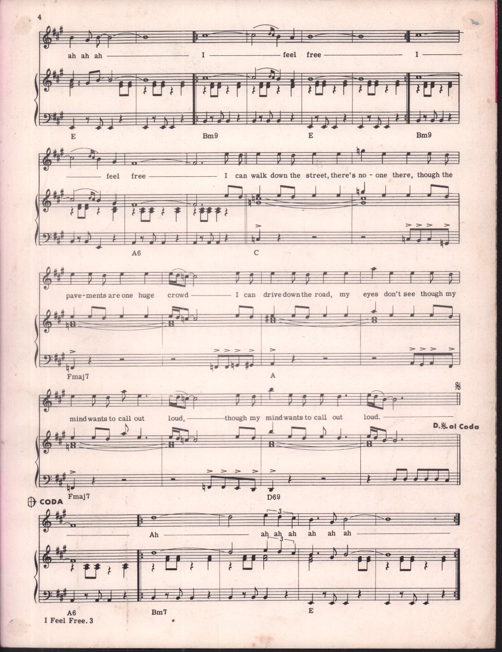 Cream - I Feel Free - Sheet Music