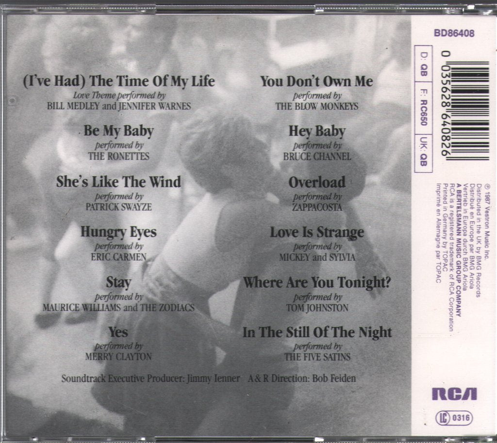Dirty Dancing - Original Soundtrack From The Vestron Motion Picture - Cd