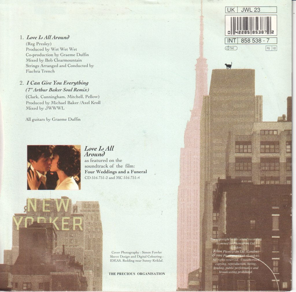 Wet Wet Wet - Love Is All Around - 7 Inch