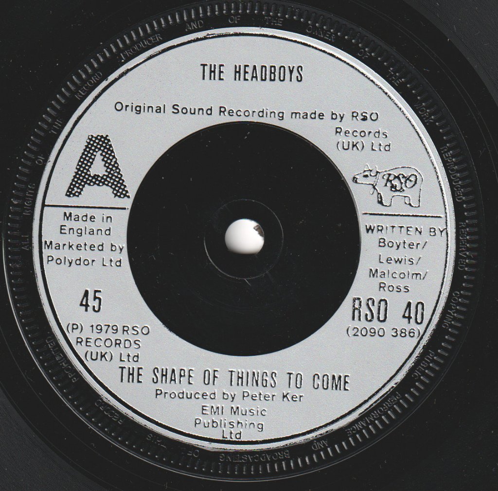 Headboys - Shape Of Things To Come - 7 Inch