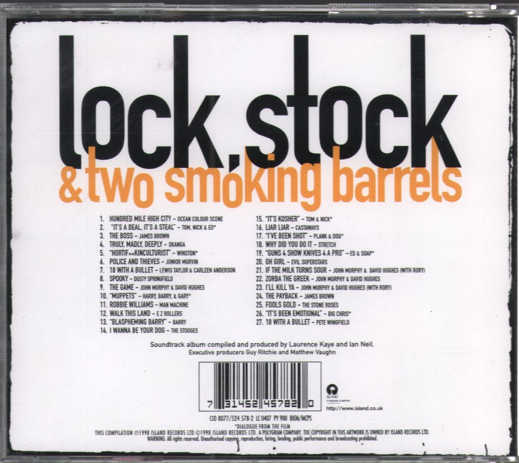 Lock, Stock & Two Smoking Barrels - Soundtrack From The Motion Picture - Cd