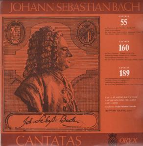 Mannheim Bach Choir / Heidelberg Chamber Orchestra - Johann Sebastian Bach - Cantatas 55 / 160 / 189 - Lp
