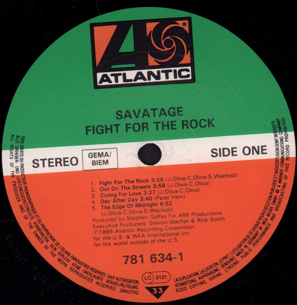 Savatage - Fight For The Rock - Lp