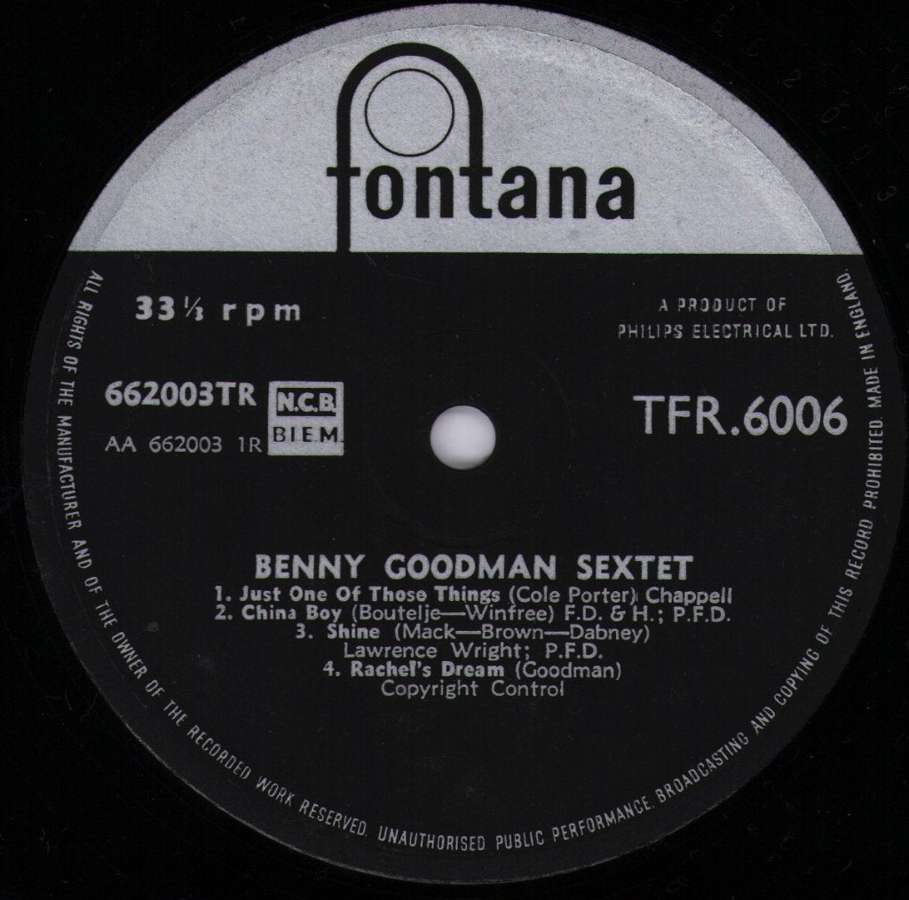Benny Goodman Sextet - Benny Goodman Sextet - Lp