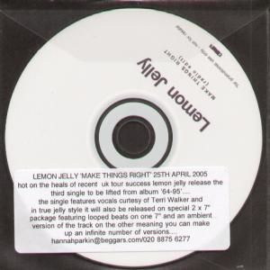 Lemon Jelly - Make Things Right - Cdr