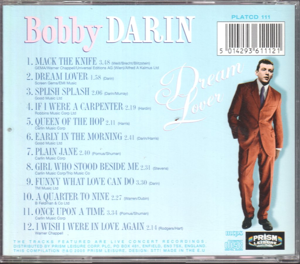 Bobby Darin - Dream Lover - Cd