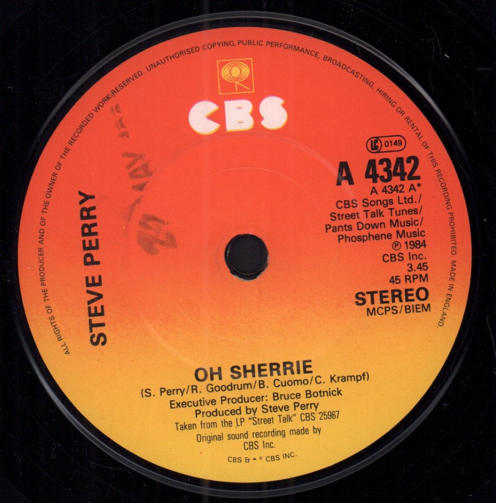 Steve Perry (Journey) - Oh Sherrie - 7 Inch