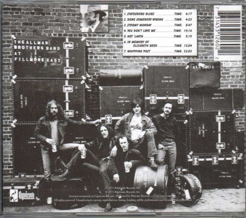 Allman Brothers Band - At Fillmore East - Cd