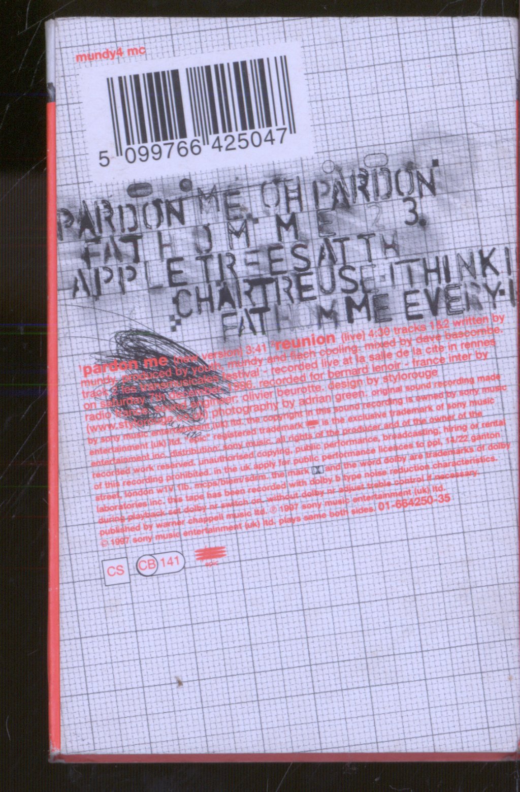 Mundy - Pardon Me - Cassette