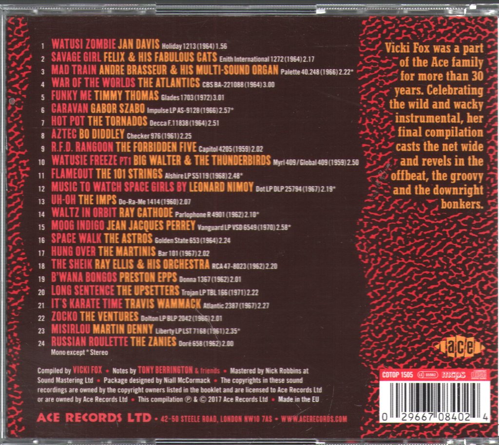 Various Artists - Sounds Of The Unexpected (Weird & Wacky Instrumentals From Pop's Final Frontiers) - Cd