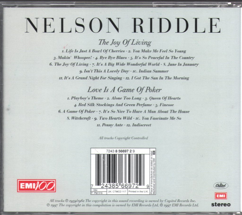 Nelson Riddle - Joy Of Living / Love Is A Game Of Poker - Cd