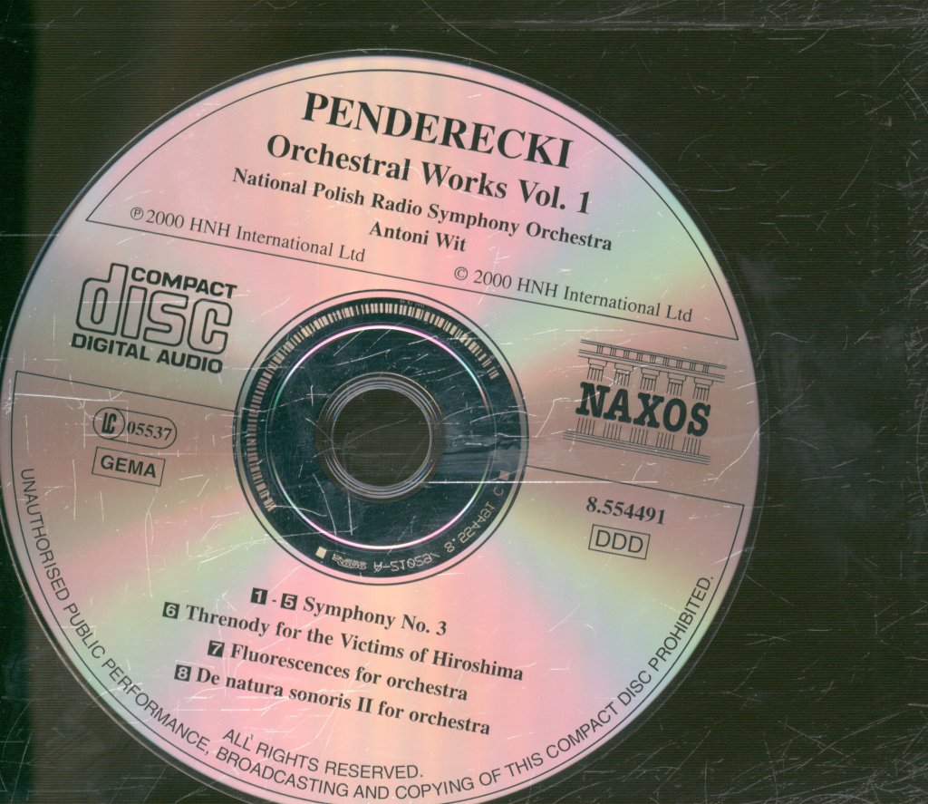 Polish National Radio Symphony Orchestra, Antoni Wit - Krzysztof Penderecki - Orchestral Works Vol. 1 - Cd