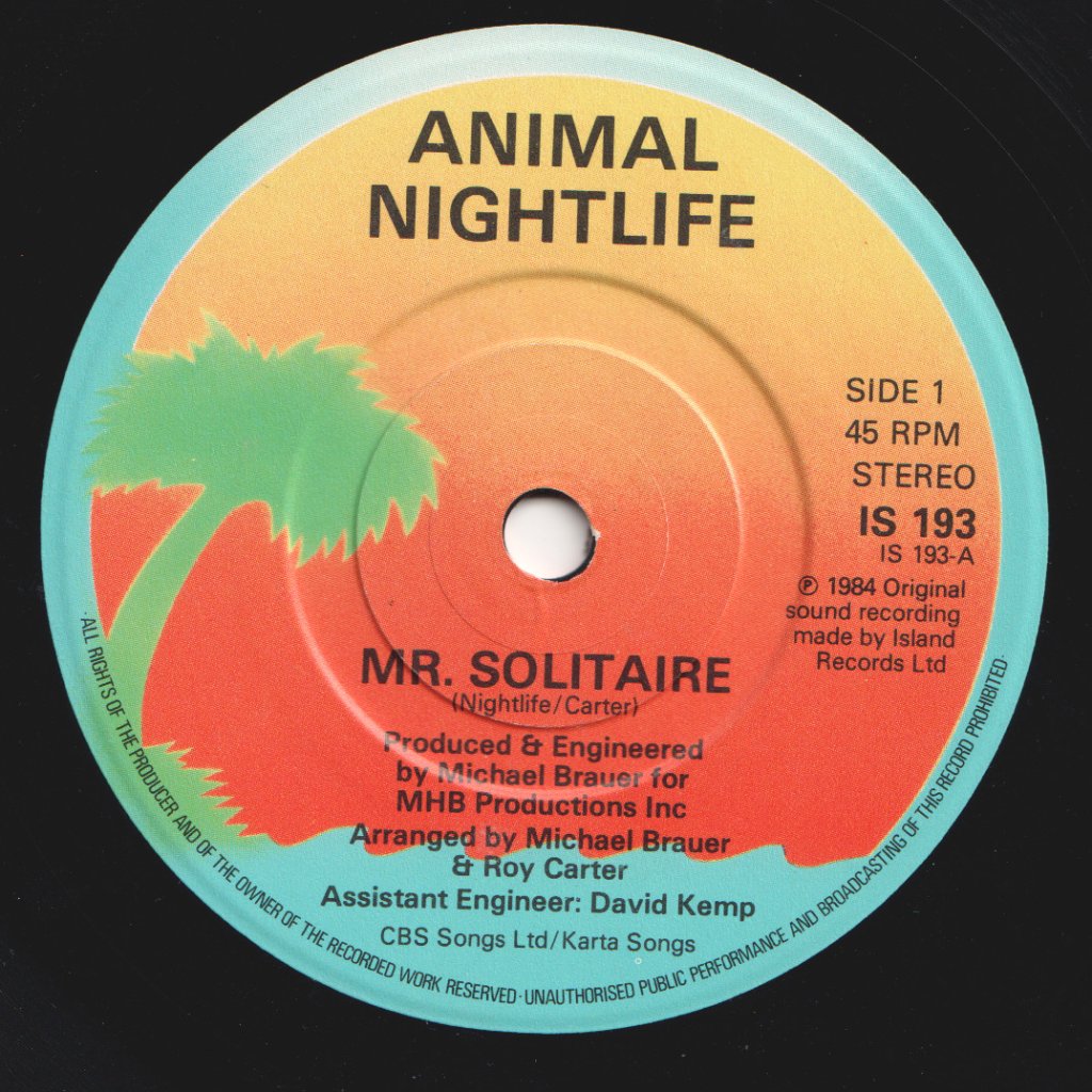 Animal Nightlife - Mr Solitaire - 7 Inch