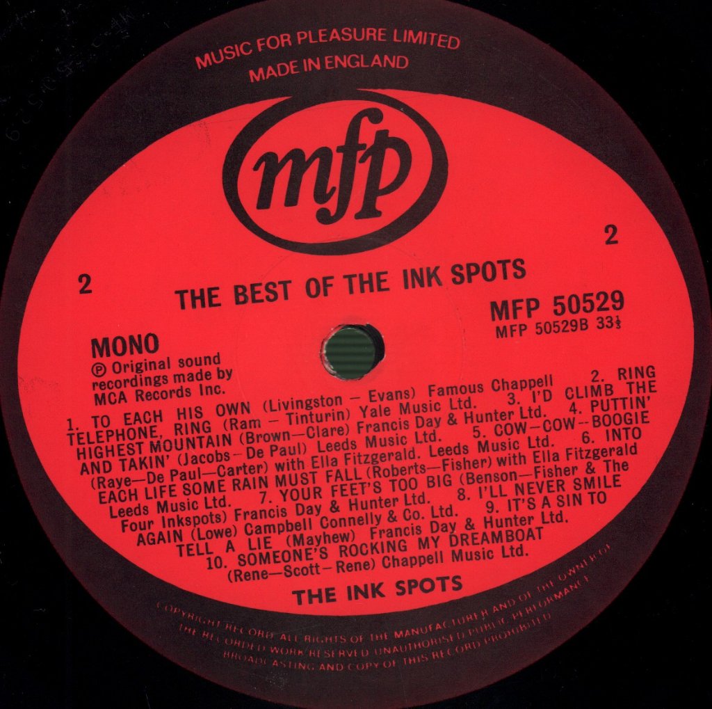 Ink Spots - Best Of The Ink Spots (20 Classic Tracks) - Lp