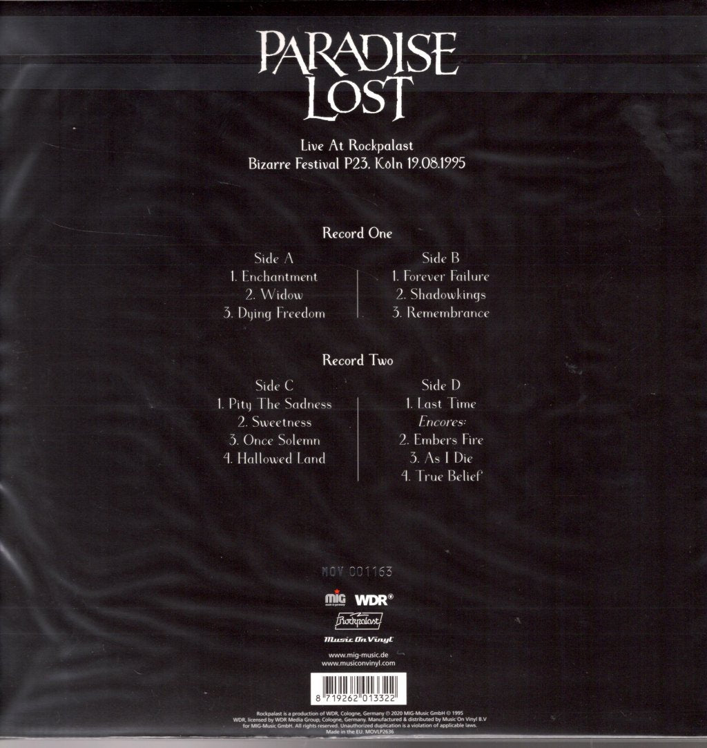 Paradise Lost (Nwobhm) - Live At Rockpalast - Double Lp