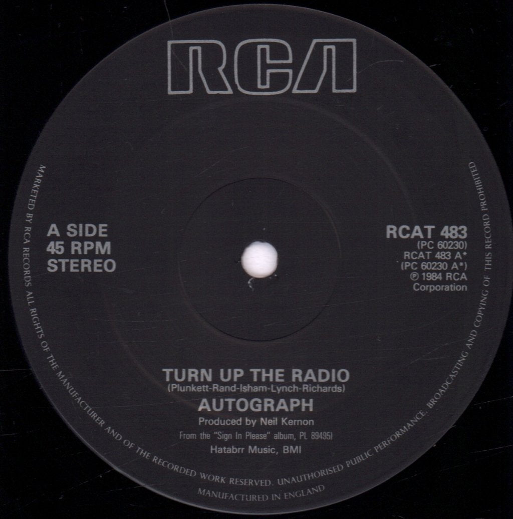 Autograph - Turn Up The Radio - 12 Inch