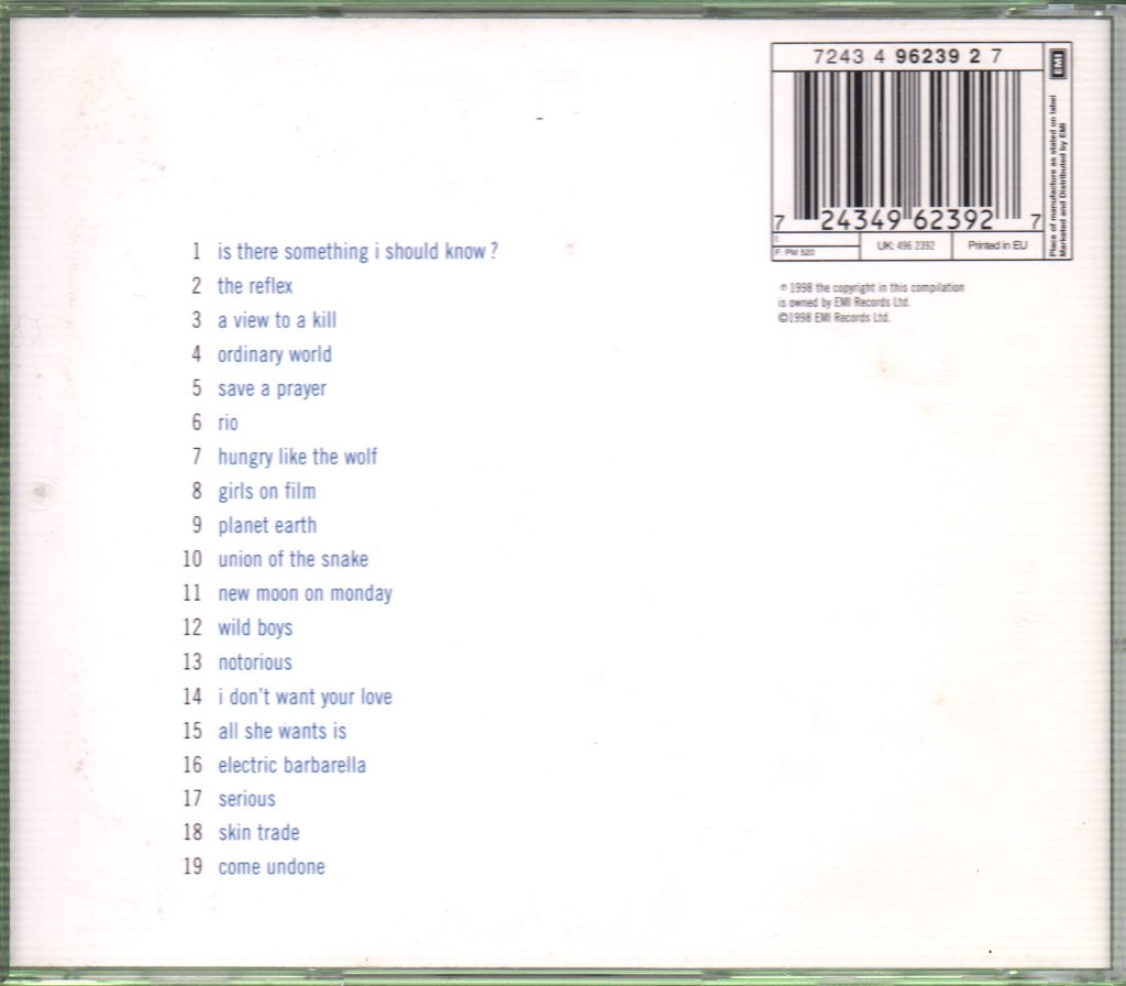 Duran Duran - Greatest - Cd