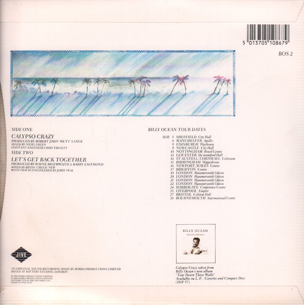 Billy Ocean - Calypso Crazy - 7 Inch