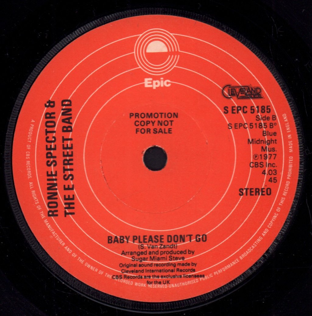 Ronnie Spector And The E Street Band - Say Goodbye To Hollywood - 7 Inch