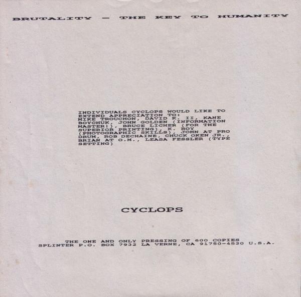 Cyclops - Second Son Of Poseidon - 7 Inch