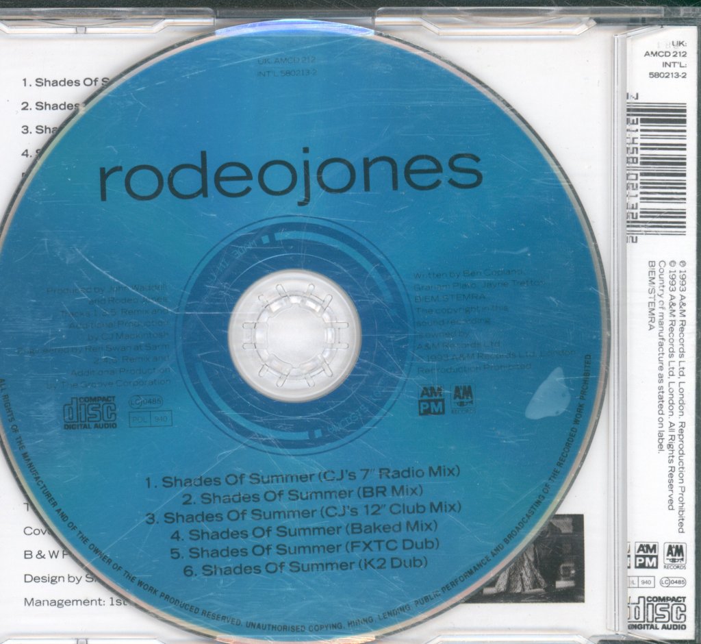 Rodeo Jones - Shades Of Summer - Cd