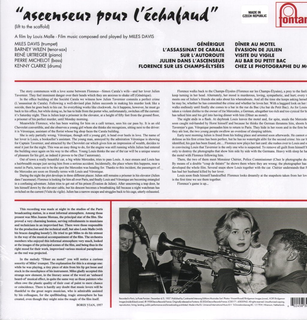 Miles Davis - Ascenseur Pour L'echafaud - Lp