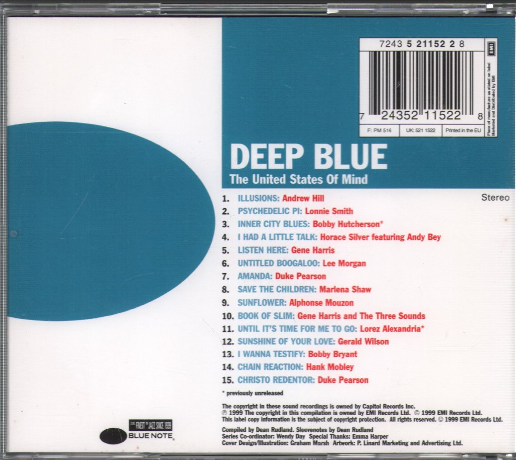 Various Artists - Deep Blue - The United States Of Mind - Cd