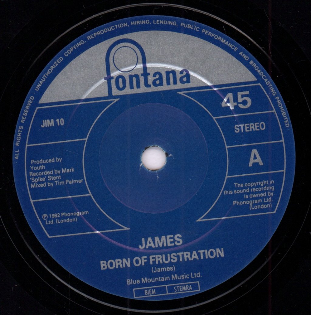 James - Born Of Frustration - 7 Inch