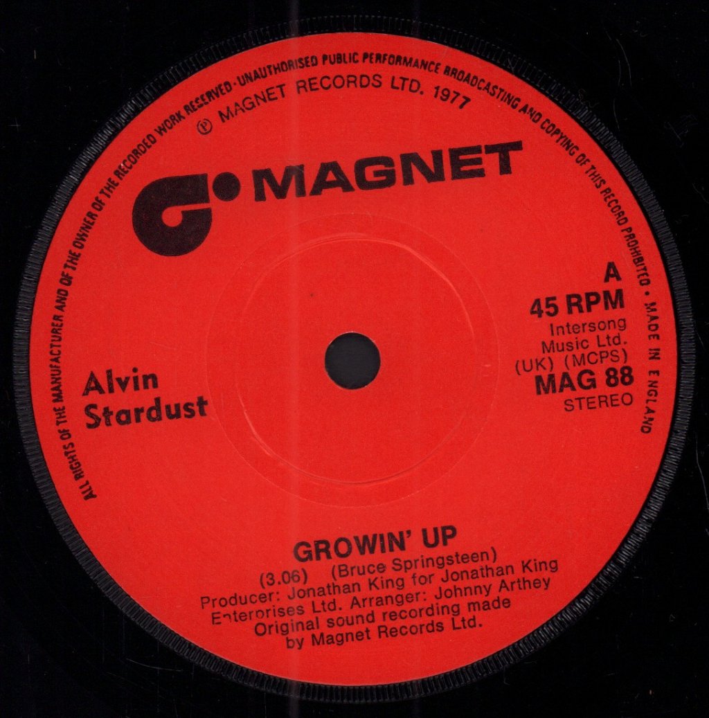 Alvin Stardust - Growing Up - 7 Inch