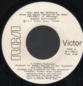 Roger Whittaker - You Are My Miracle - 7 Inch