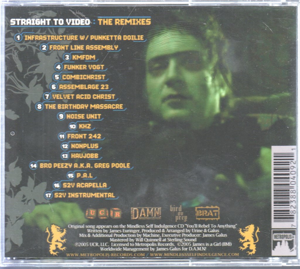 Mindless Self Indulgence - Straight To Video: The Remixes - Cd