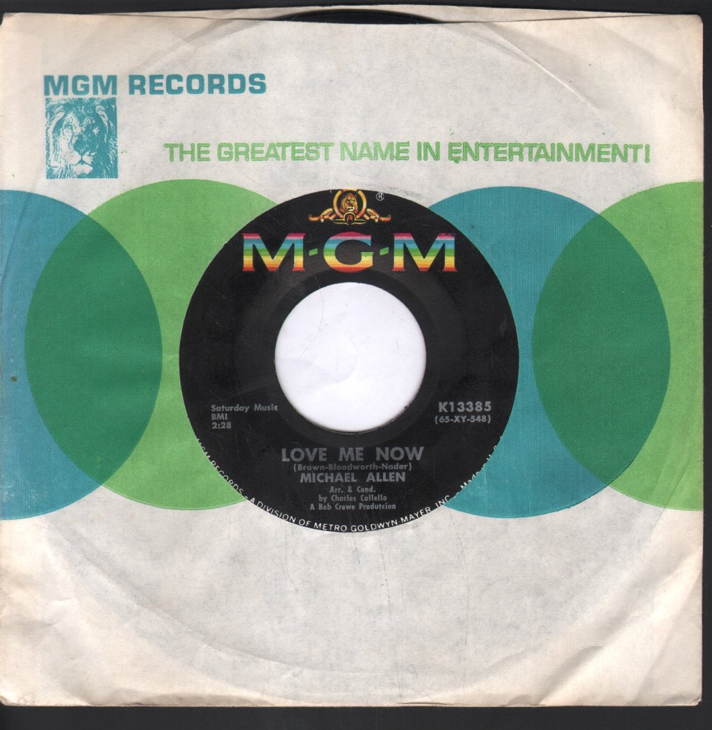 Michael Allen - Love Me Now / Where I'm Wanted - 7 Inch