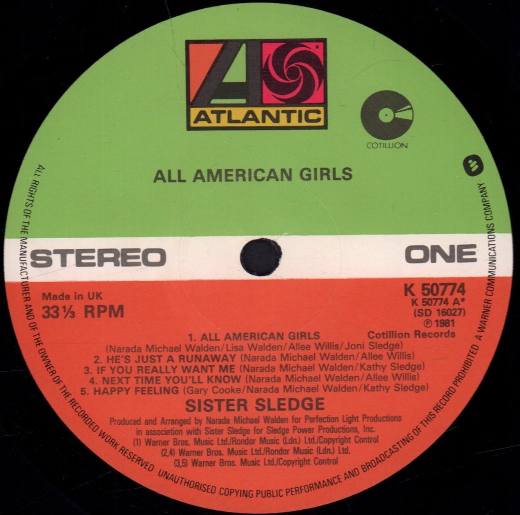 Sister Sledge - All American Girls - Lp