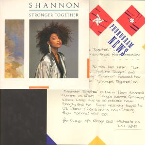 Shannon - Stronger Together - 7 Inch