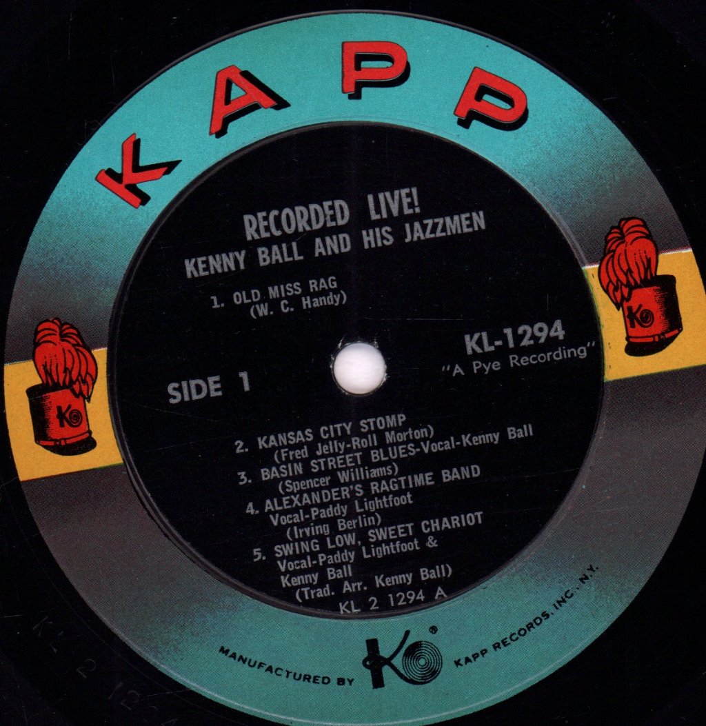 Kenny Ball And His Jazzmen - Recorded Live - Lp